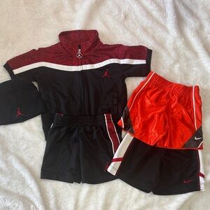 Nike bundle 12M Kids Red and Black Set outfit and shorts